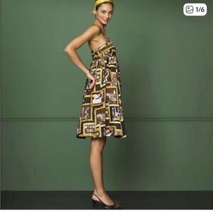 RARE J.Crew Collection Library Print Silk Dress Size 10